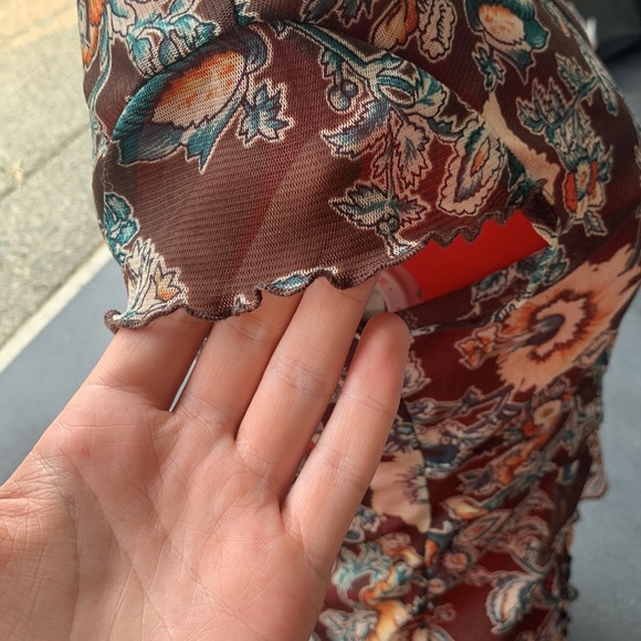 Vintage mesh short sleeve blouse - Picture 3 of 5